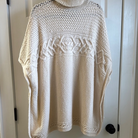 Lauren Ralph Lauren Cream Cowl Neck Sweater with Intricate Openwork - Picture 5 of 7